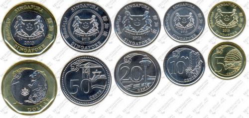 Підборка монет: 1 долар, 50, 20, 10, 5 цента