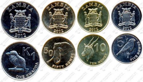 Підборка монет: 1 квача, 50, 10, 5 нгве