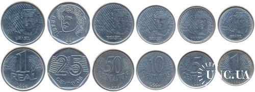 Підборка монет: 1 реал, 50, 25, 10, 5, 1 сентаво Fe