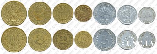 Підборка монет: 100, 50, 20, 10, 5, 2, 1 міллім