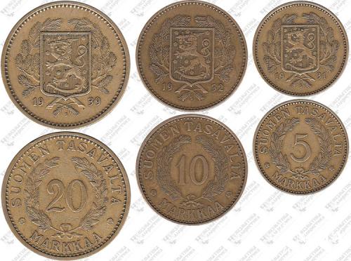 Підборка монет: 20, 10, 5 марок Al-Bronze