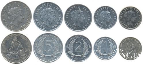 Підборка монет: 25, 10, 5, 2, 1 цент