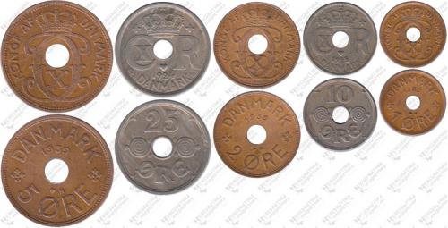 Підборка монет: 5, 2, 1 куна, 50, 20, 10, 5, 2, 1 липа