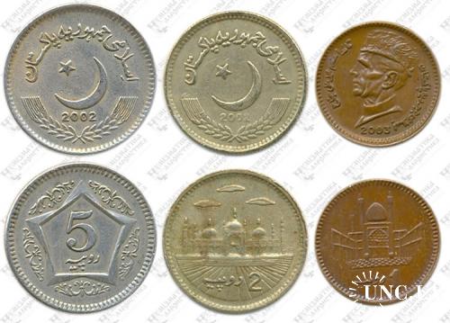 Підборка монет: 5, 2, 1 рупія Cu-Ni