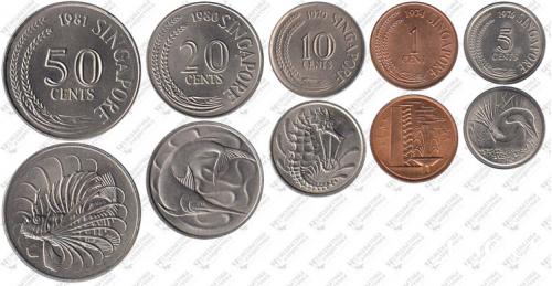 Підборка монет: 50, 20, 10, 5, 1 цент