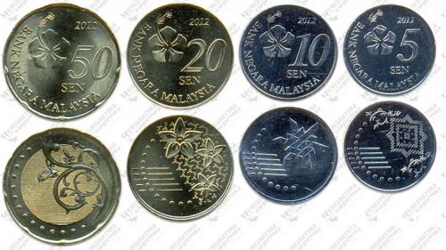 Підборка монет: 50, 20, 10, 5 сен
