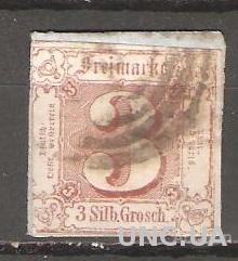 1859-61, ТУРН-И-ТАКСИС, ГЕРМАНИЯ, КЦ 100 EUR (ГАШЕНИЕ)