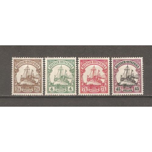 1905-20 год, Восточная Африка, немецкие колонии, кайзеровская яхта, Германия (Ми. 30-32, 36)*