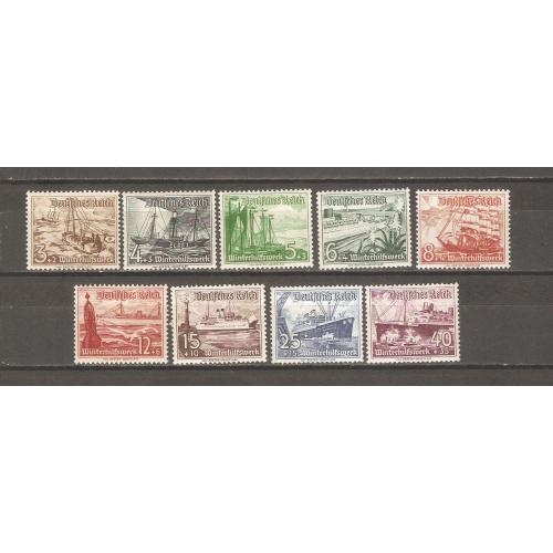 1937 год, Третий рейх, Германия (Mi. 651–659, серия**, CV $170)