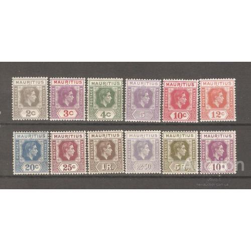 Маврикий колония Великобритании серия* 1938-49 год