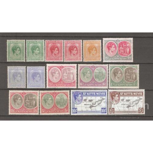 Сент-Китс и Невис колония Великобритании серия* 1938-48 год