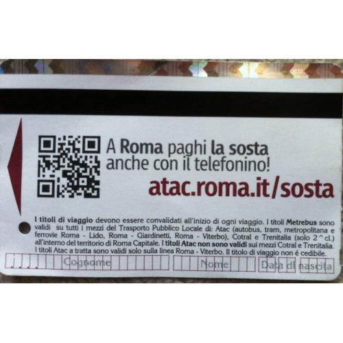  Транспортный билет Рим с 1 гривны!