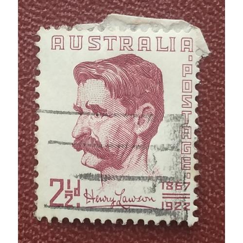 Австралия 1949 г - 82 года со дня рождения Генри Лоусона, 1867–1922 гг., гаш