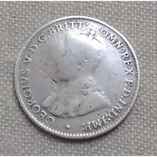 Австралия 3 пенса, 1927 г, серебро