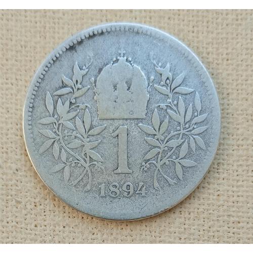 Австрия 1 крона, 1894 г, серебро