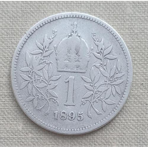 Австрия 1 крона, 1895 г, серебро