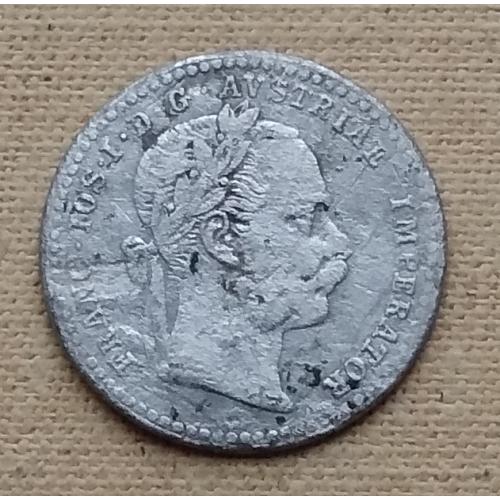 Австрия 10 крейцеров, 1869 г, серебро