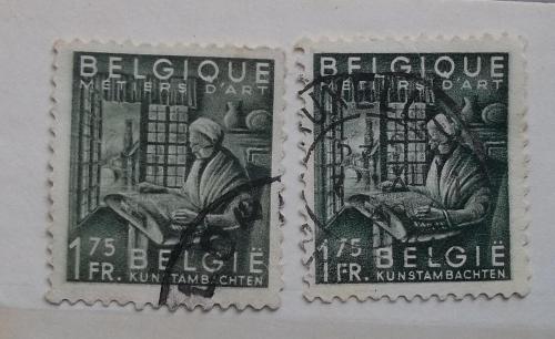 Бельгия 1948 г - ремёсла, кружевница