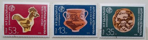 Болгария 1978 г - Международная выставка марок PHILASERDICA '79, София. Античная керамика, 4 шт (см.