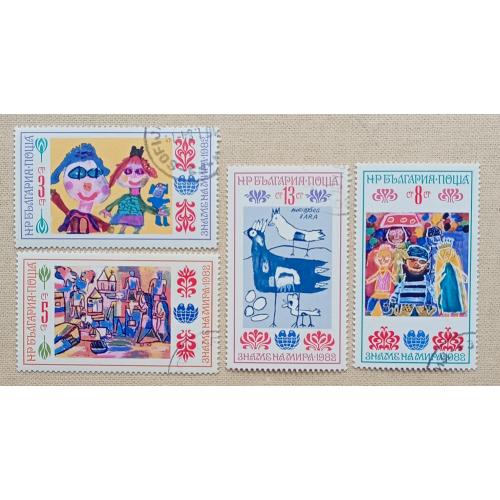 Болгария 1982 г - Детские рисунки, гаш