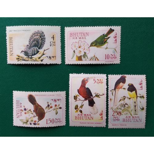 Бутан 1969 г - птицы