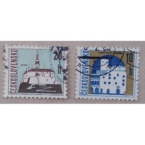 Чехословакия 1965 г - Чешские города, гаш, 3 шт (см.фото)
