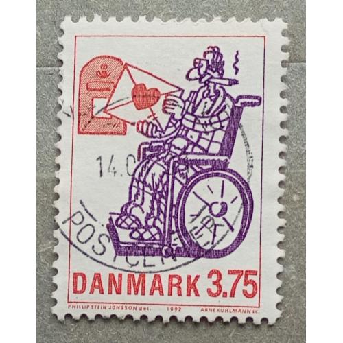 Дания 1992 г - Комиксы "Любовное письмо" Художник-карикатурист Филипп Штайн Йонссон, гаш