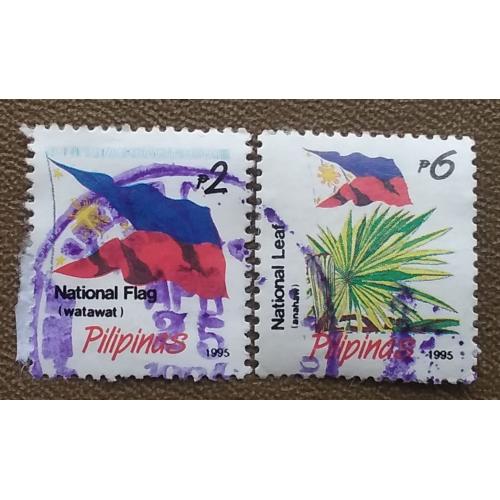 Филиппины 1995 г - Филиппинский флаг и национальные символы, гаш