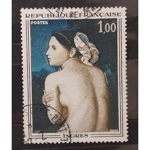 Франция 1967 г - Доминик Энгр (1780-1867) «Купальщица», гаш
