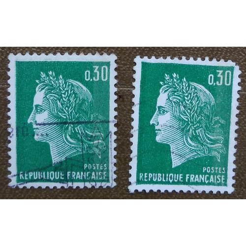 Франция 1969 г - Марианна, гаш, 3 шт (см.фото)