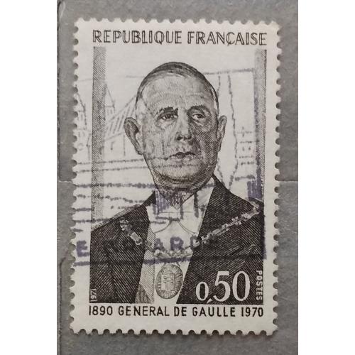 Франция 1971 г - Первая годовщина смерти генерала Шарля де Голля, гаш