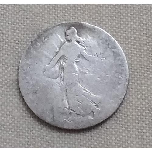 Франция 50 сантимов, 1900 г, серебро
