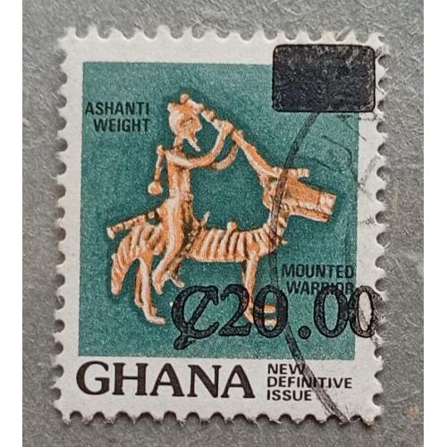 Гана 1988 г - статуэтка всадника, гаш