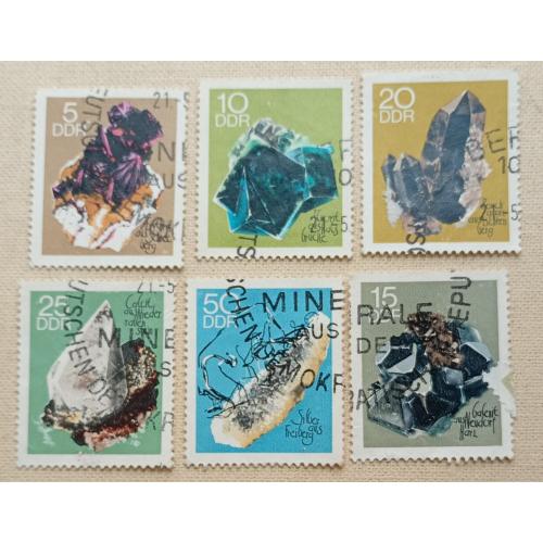 ГДР 1969 г -  Минералы из коллекции Горной академии Фрайберга, гаш