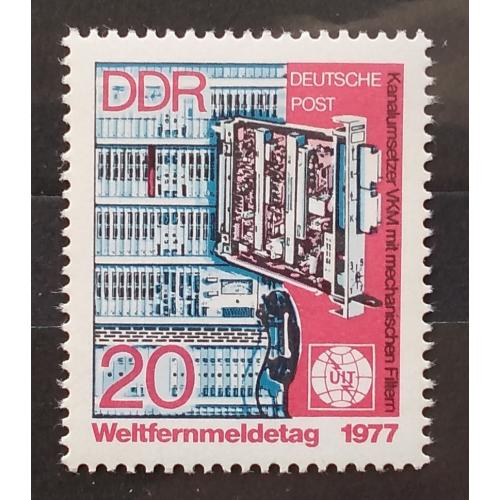 ГДР 1977 г - Всемирный день электросвязи
