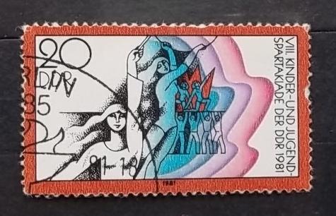 ГДР 1981 г - 8-я детская и юношеская спартакиада, 2 шт (см.фото)