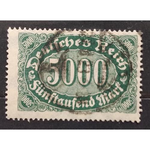 Германия 1922 г -  "5000 марок", гаш