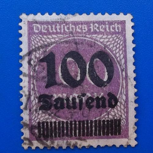  Германия 1923 г - надпечатка 100