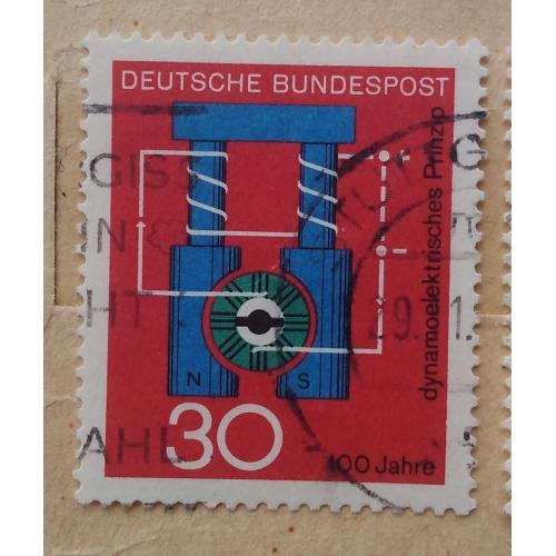 Германия 1966 г - Наука и техника. 100 лет динамо-электрическому принципу