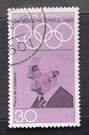 Германия 1968 г - Пьер де Кубертен (1863-1937), основатель Олимпийских игр
