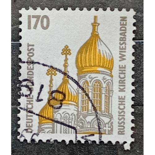 Германия 1991 г - Достопримечательности. Русская церковь Святой Елизаветы в Висбадене, гаш