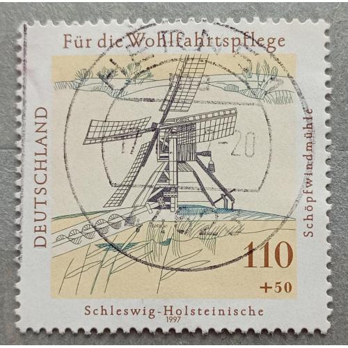 Германия 1997 г - Шлезвиг-Гольштейн. Мельница Шёпфмюле Хонигфлет, гаш