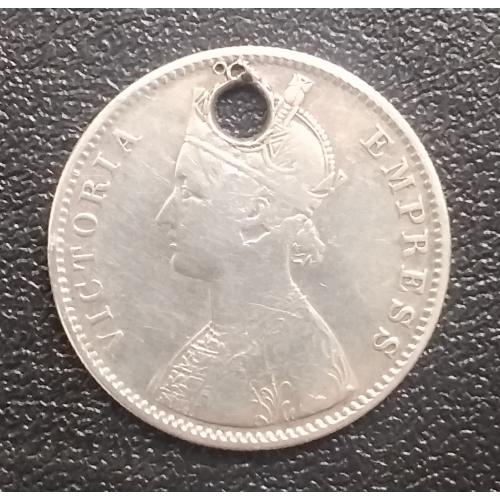 Индия - Британская 1 рупия, 1900 г, серебро