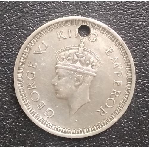 Индия - Британская 1 рупия, 1942 г, серебро