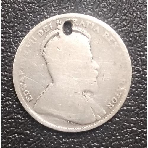 Канада 25 центов, 1908 г, серебро