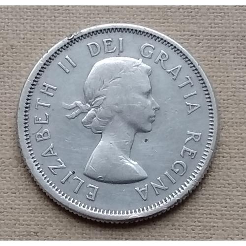 Канада 25 центов, 1962 г, серебро