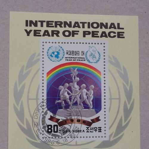  Корея 1986 г - блок Международный год мира
