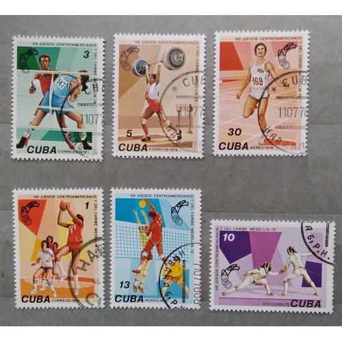 Куба 1978 г -  13-е Центральноамериканские и карибские игры, 7 шт (см.фото)