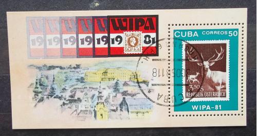 Куба 1981 г - блок Международная выставка марок WIPA 81, Вена