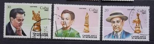 Куба 1982 г - 40-я годовщина смерти Хосе Капабланки